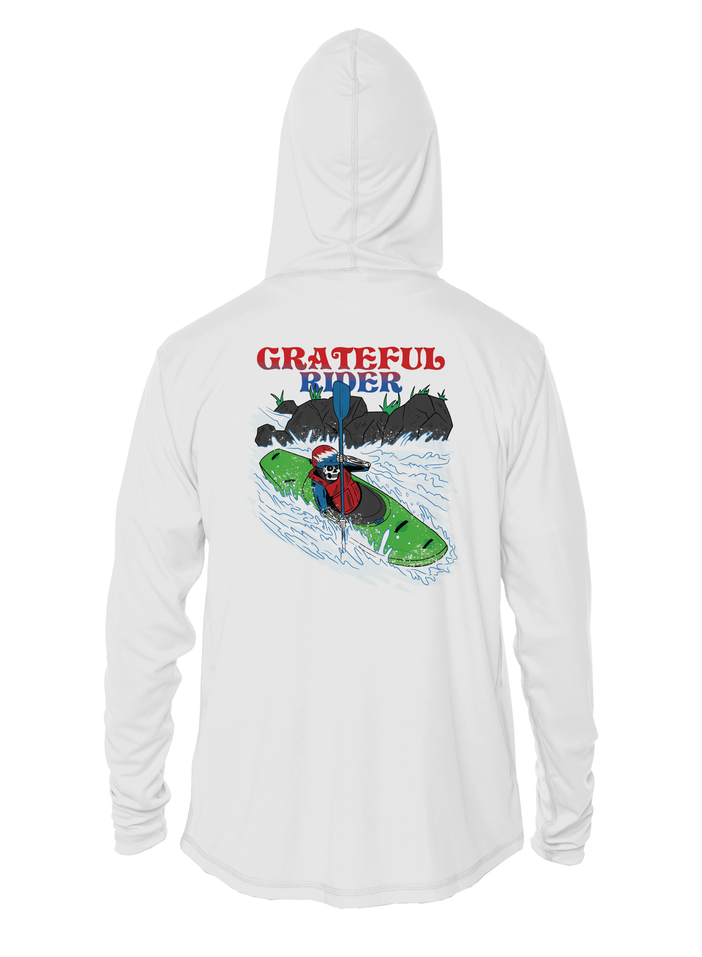 Grateful Rider Whitewater Kayaker UV Hoodie