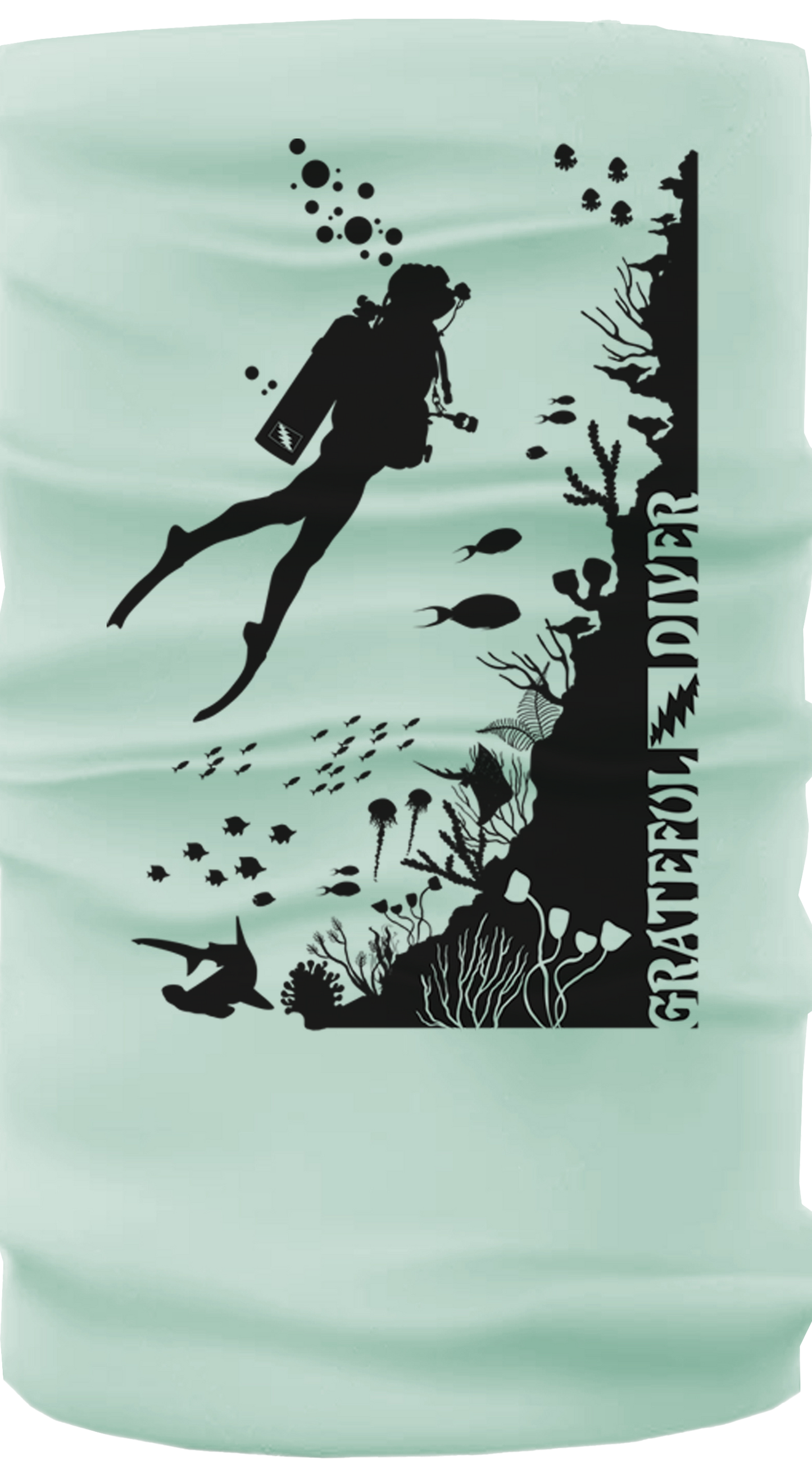 Grateful Diver Wall Diver Neck Gaiter