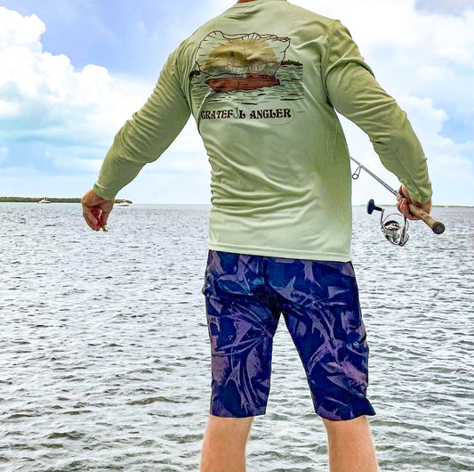 Grateful Angler Tossing the Cast Net UV Shirt