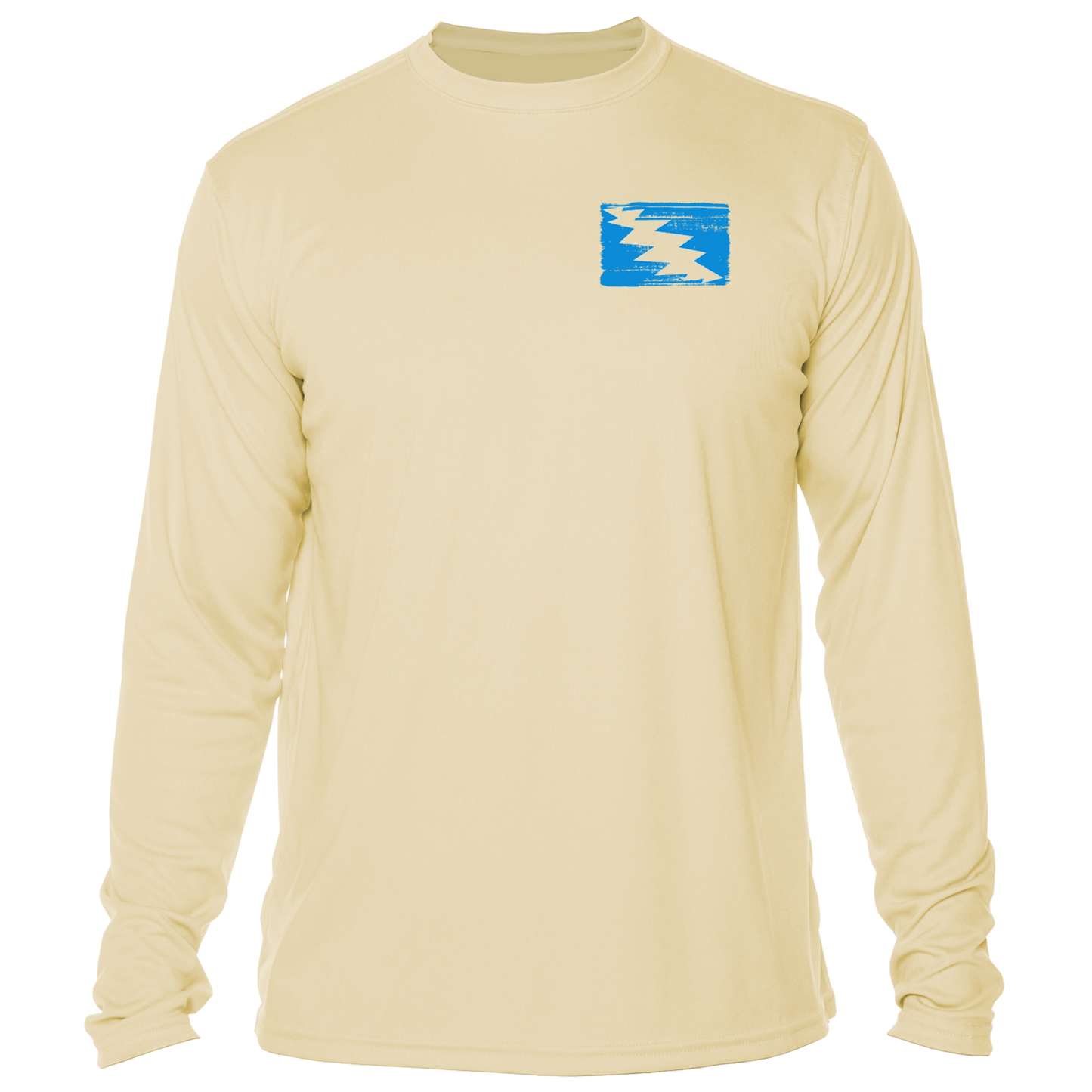 Grateful Diver Artist's Collection by Irina Pushkareva: Caribbean Reef Octopus UV Shirt in pale yellow front shot off figure