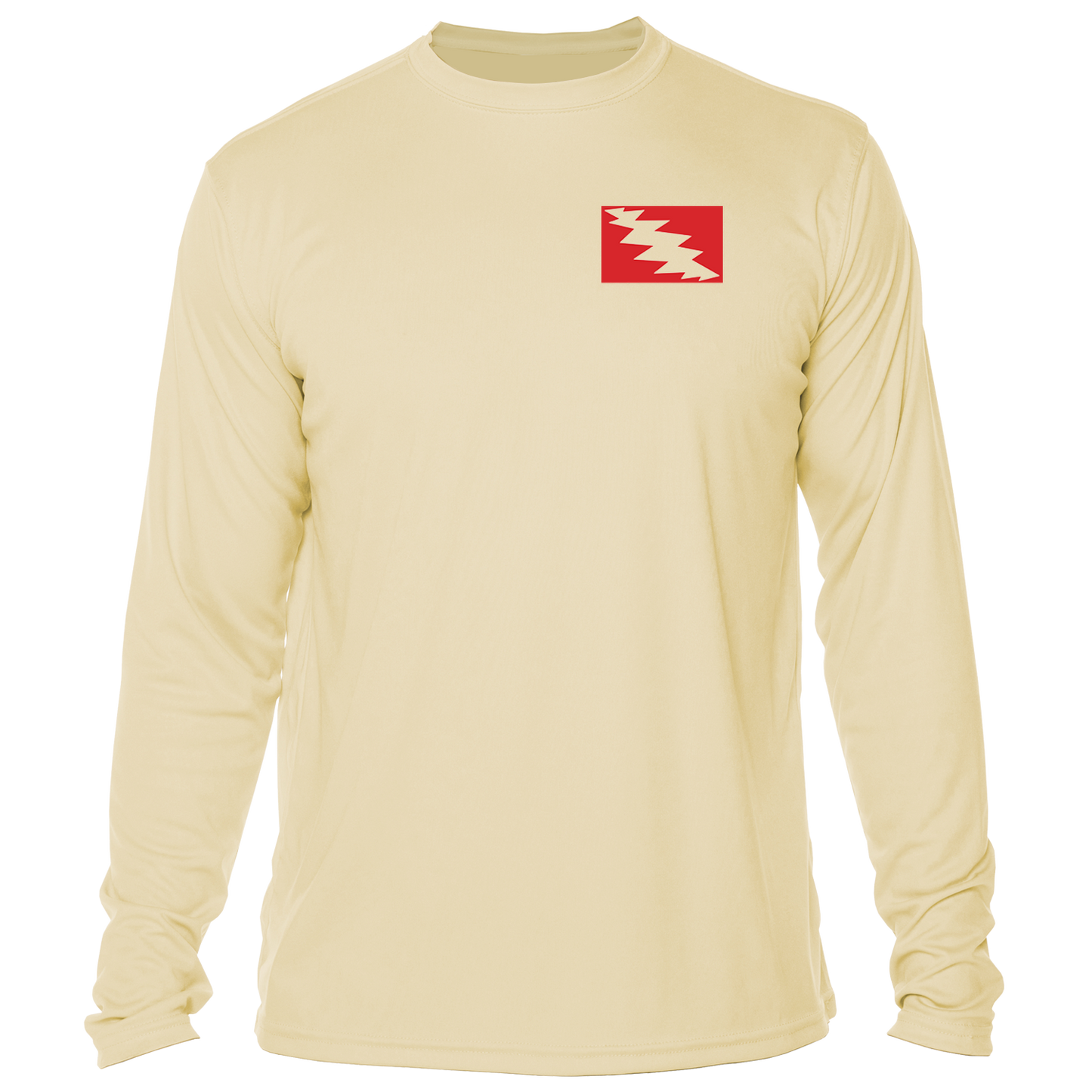 Grateful Diver Skeleton Diver UV Shirt in pale yellow showing the front off figure