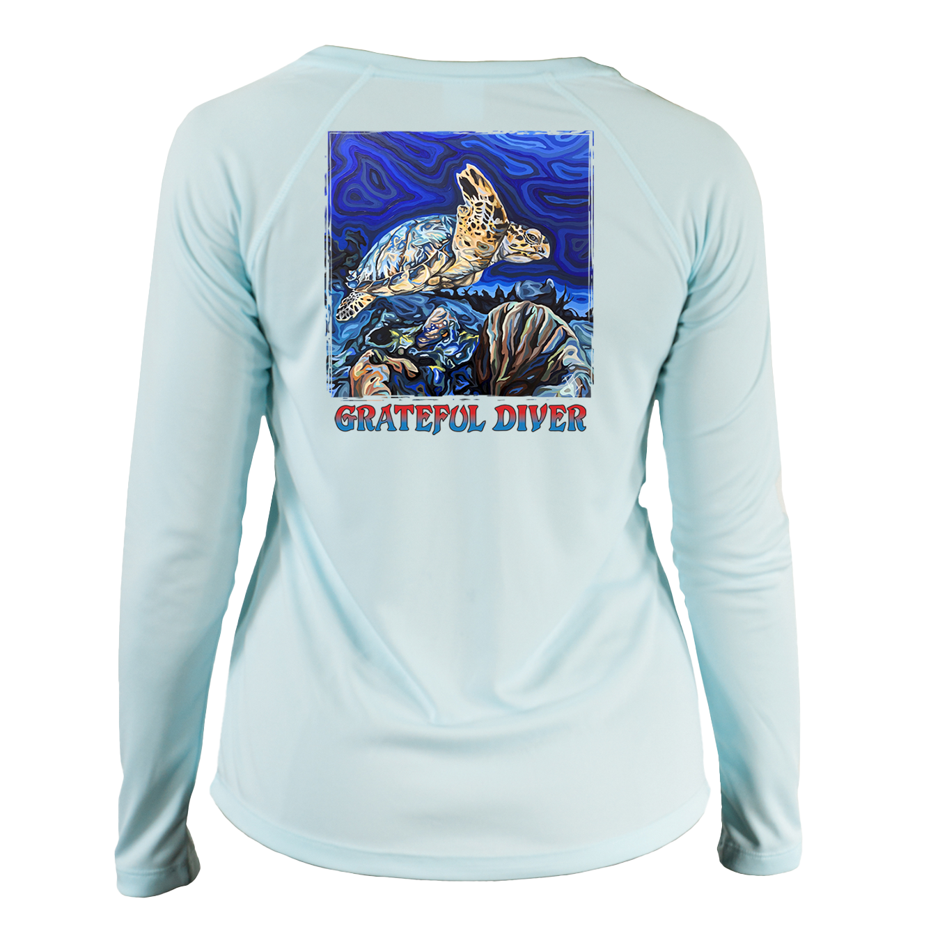 Artist's Collection: Hawksbill Turtle UV Shirt - Women's V-Neck