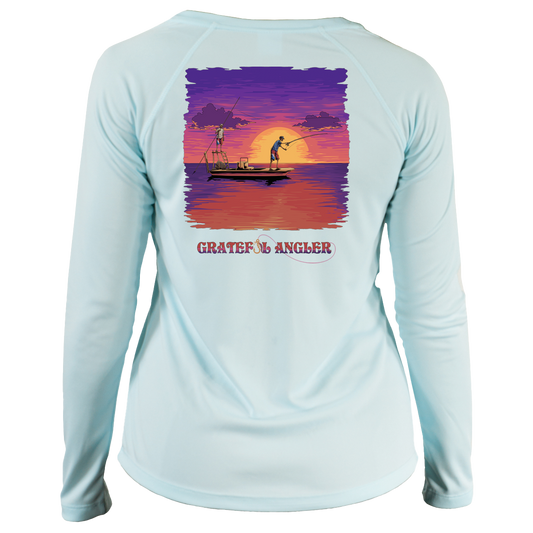 Grateful Angler Skeleton Anglers UV Shirt - Women's V-Neck
