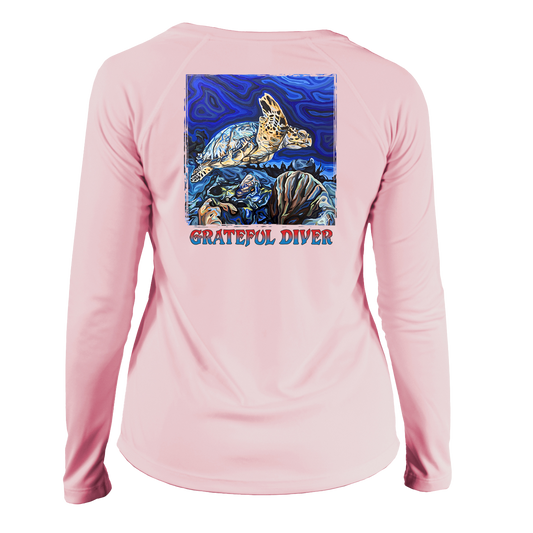 Artist's Collection: Hawksbill Turtle UV Shirt - Women's V-Neck