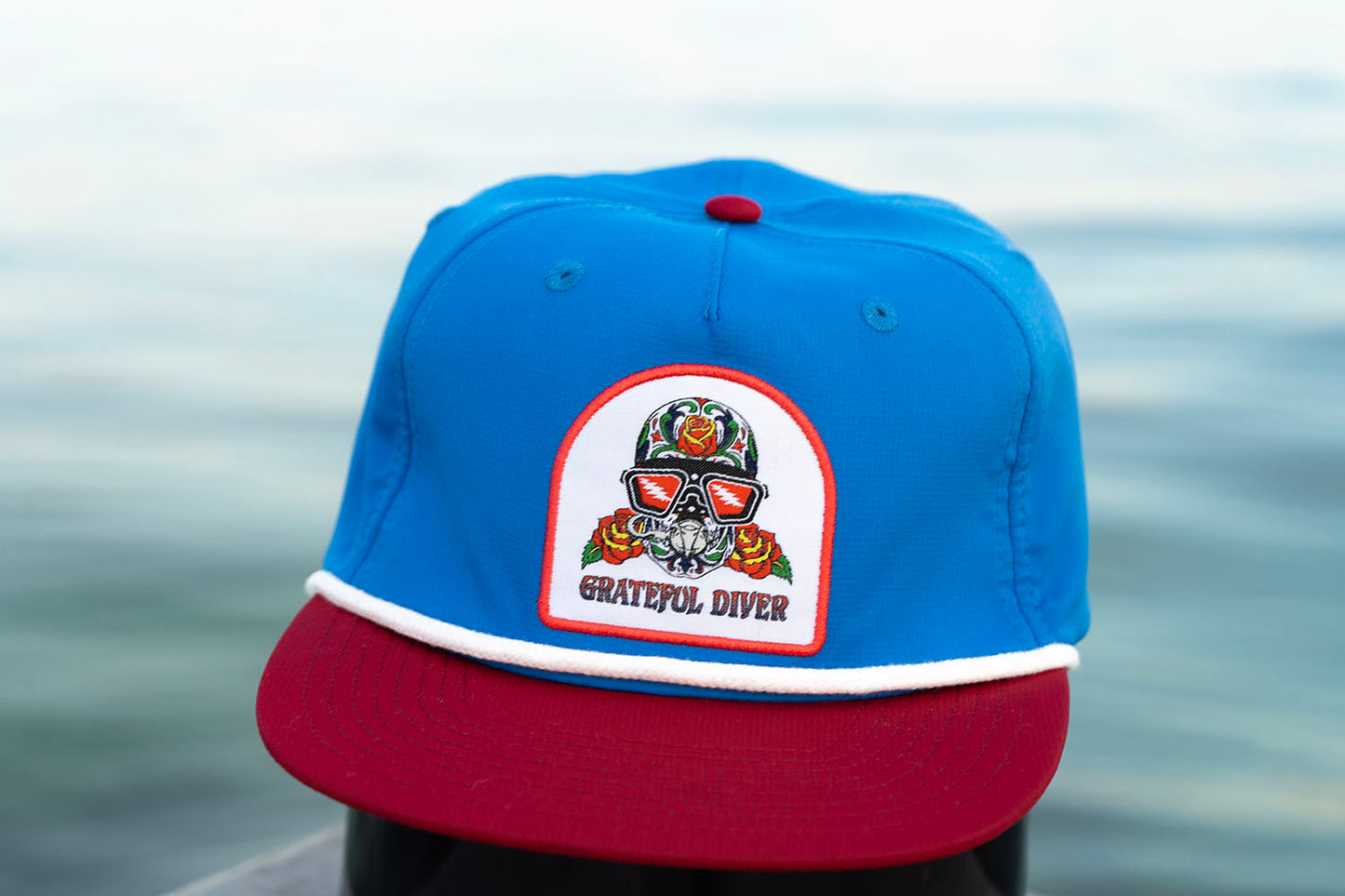 Grateful Diver Sugar Skull Camper Hat