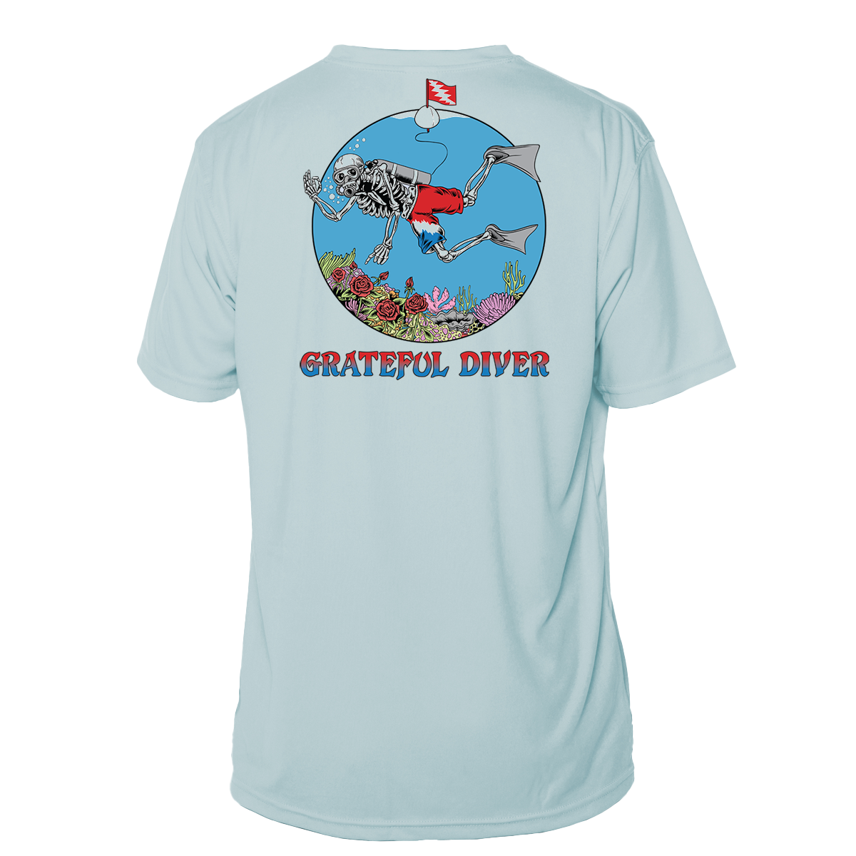 Grateful Diver Skeleton Diver Short Sleeve UV Shirt