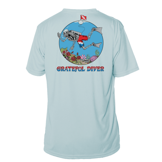 Grateful Diver Skeleton Diver Short Sleeve UV Shirt