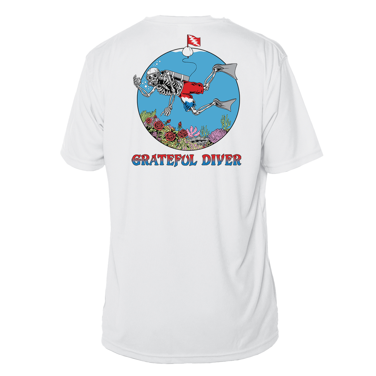 Grateful Diver Skeleton Diver Short Sleeve UV Shirt