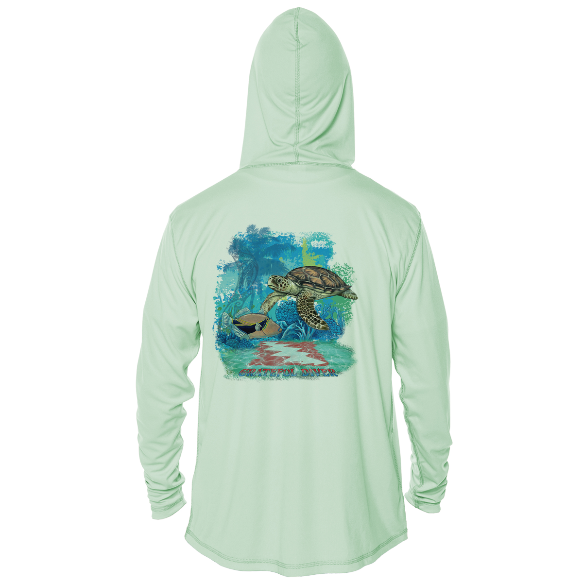 Aloha Turtle UPF 50+ Performance Hoodie | Grateful Diver