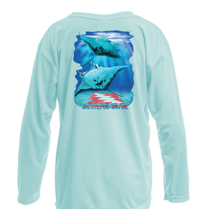 Grateful Diver Aloha Mantas UV Shirt - Youth