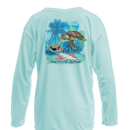 Grateful Diver Aloha Turtle UV Shirt - Youth