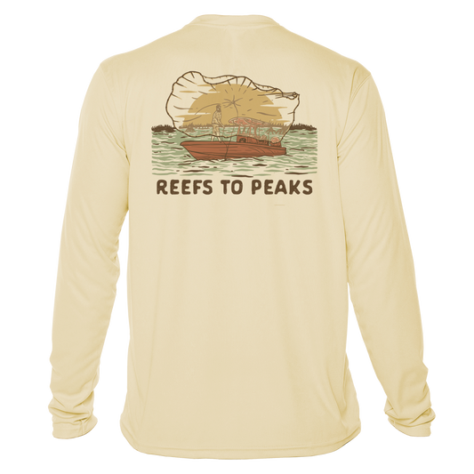 Cast Net Sunset UPF 50+ Long Sleeve Shirt | Reefs to Peaks