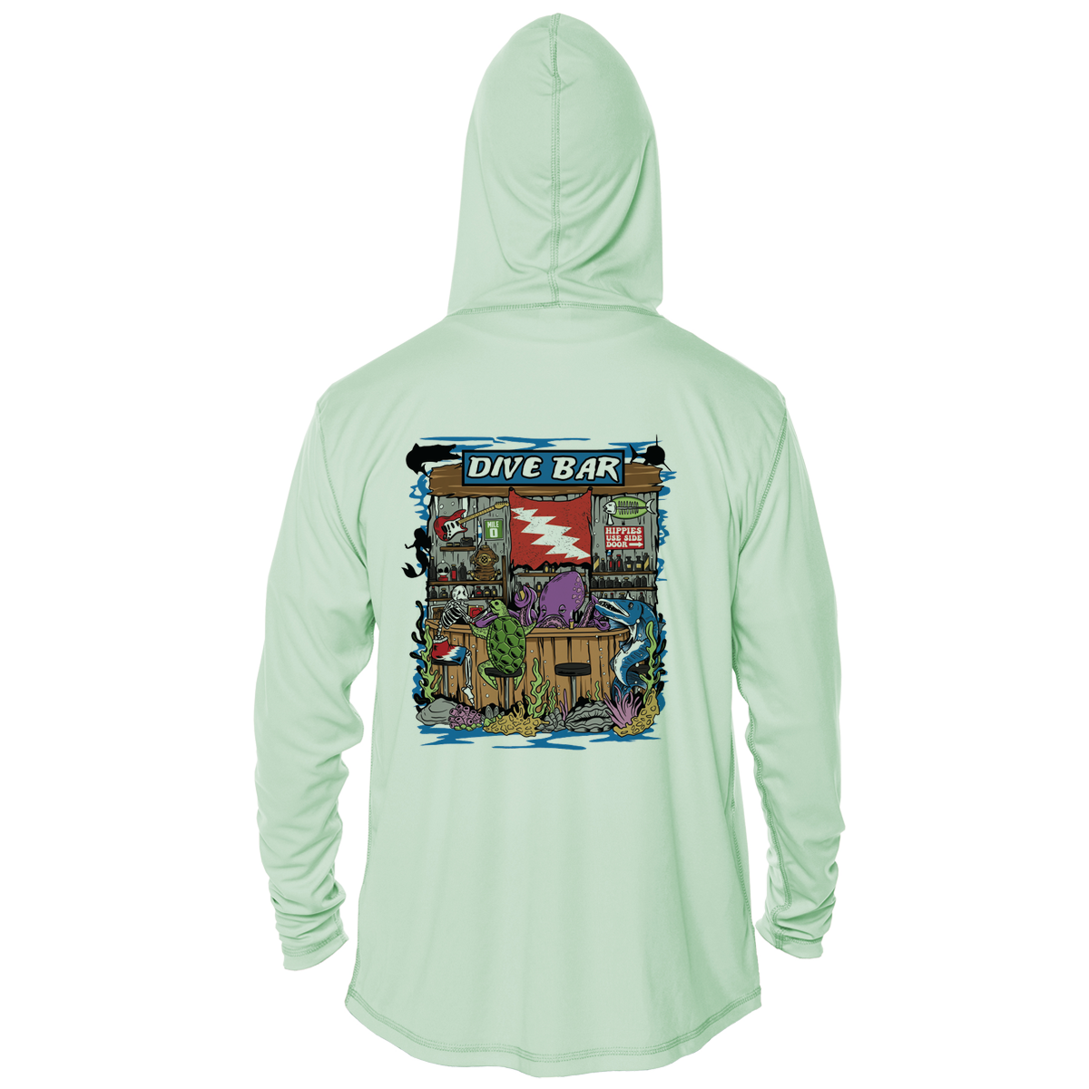 Dive Bar UPF 50+ Performance Hoodie | Grateful Diver