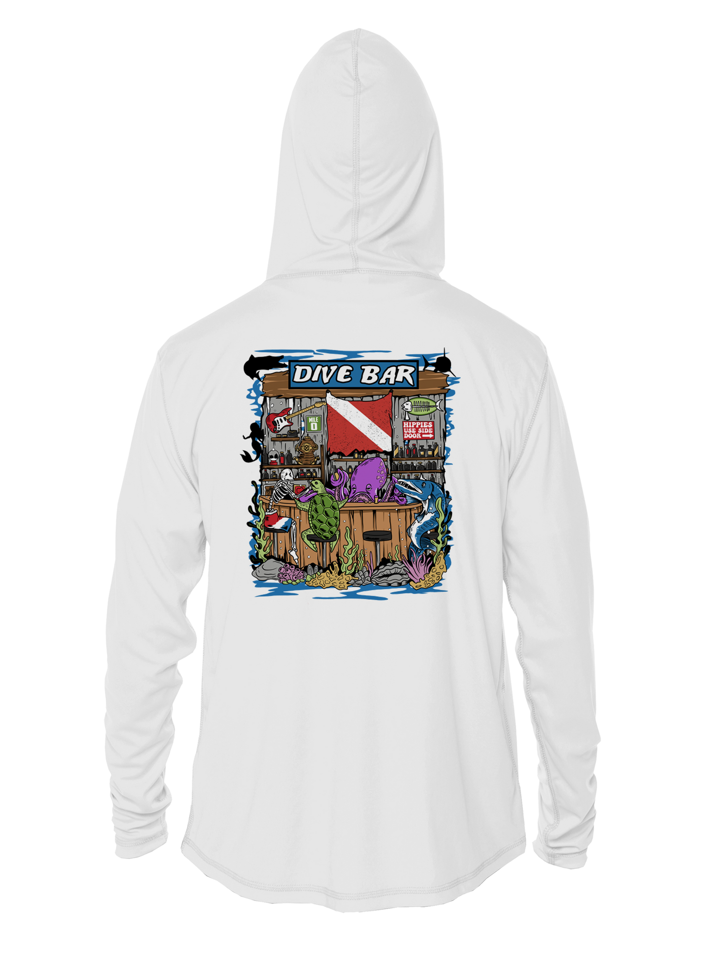 Grateful Diver Dive Bar UV Hoodie
