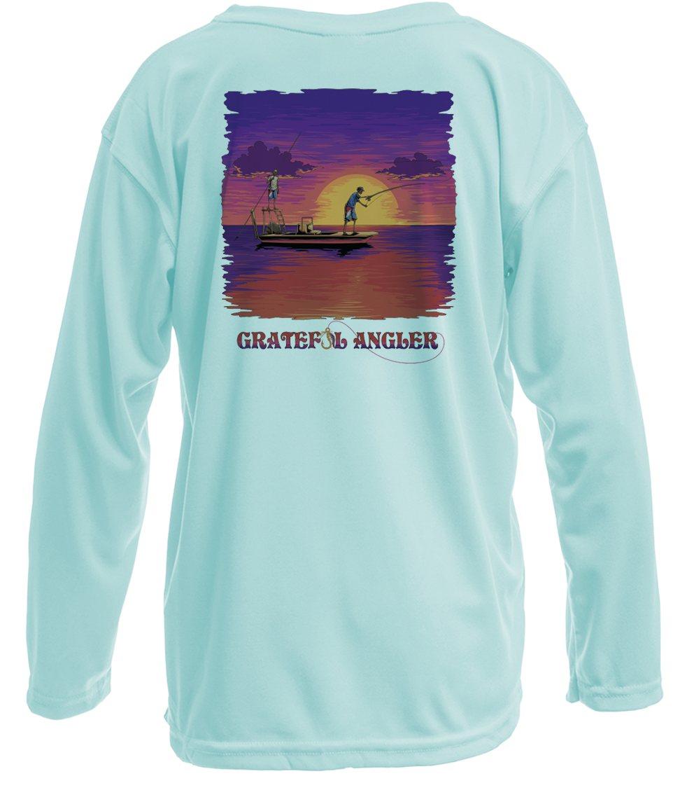 Evening Flats UPF 50+ Youth Long Sleeve Shirt | Grateful Angler