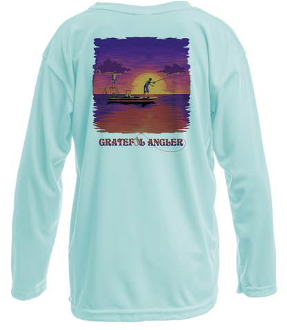 Evening Flats UPF 50+ Youth Long Sleeve Shirt | Grateful Angler