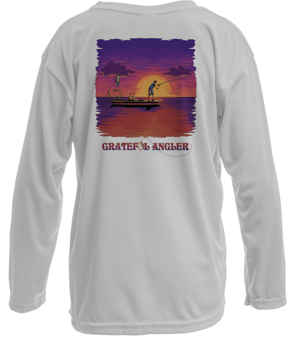 Evening Flats UPF 50+ Youth Long Sleeve Shirt | Grateful Angler