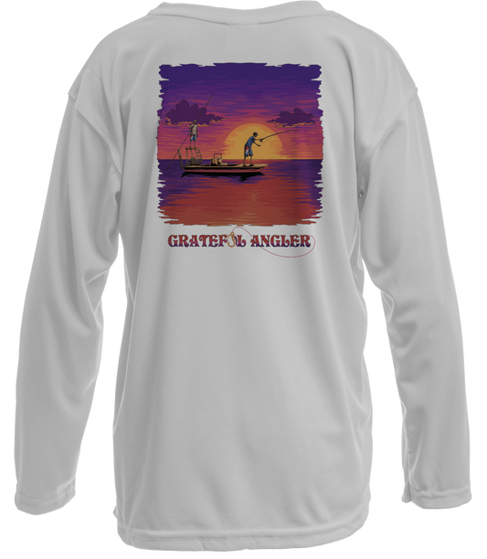 Evening Flats UPF 50+ Youth Long Sleeve Shirt | Grateful Angler