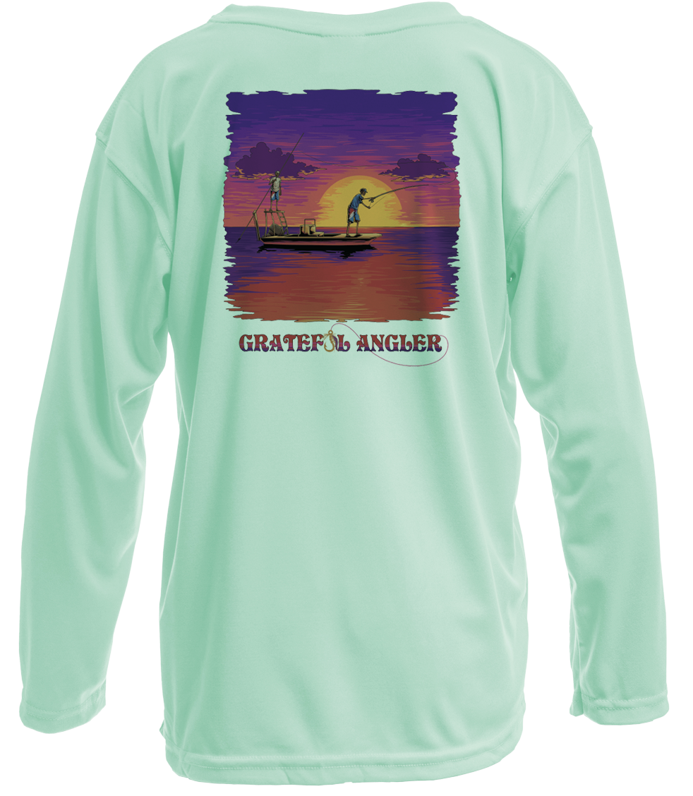 Evening Flats UPF 50+ Youth Long Sleeve Shirt | Grateful Angler