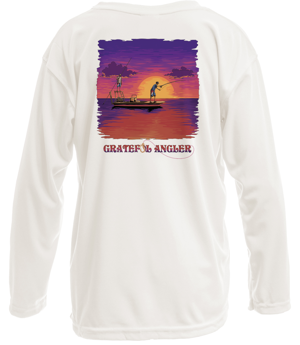 Evening Flats UPF 50+ Youth Long Sleeve Shirt | Grateful Angler