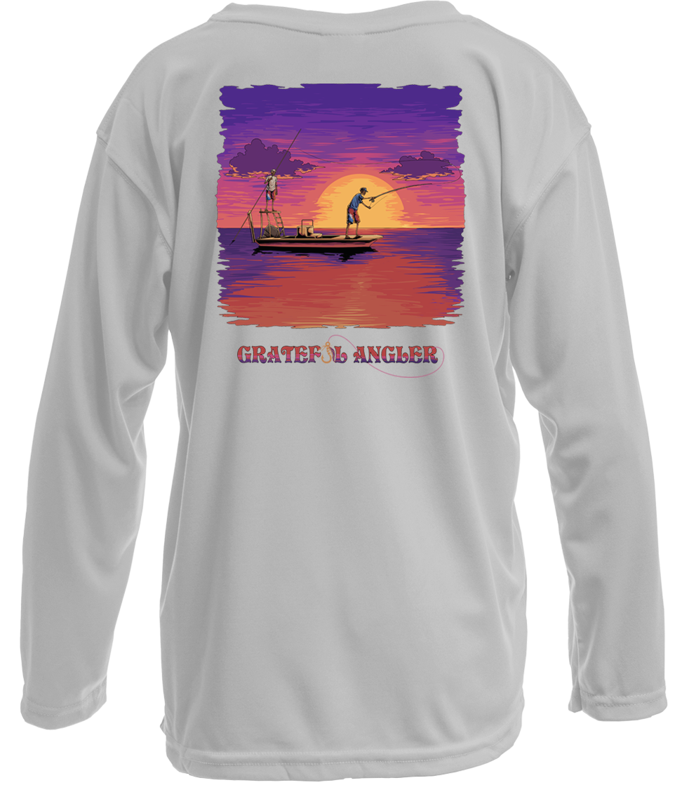 Grateful Angler Skeleton Anglers UV Shirt - Youth