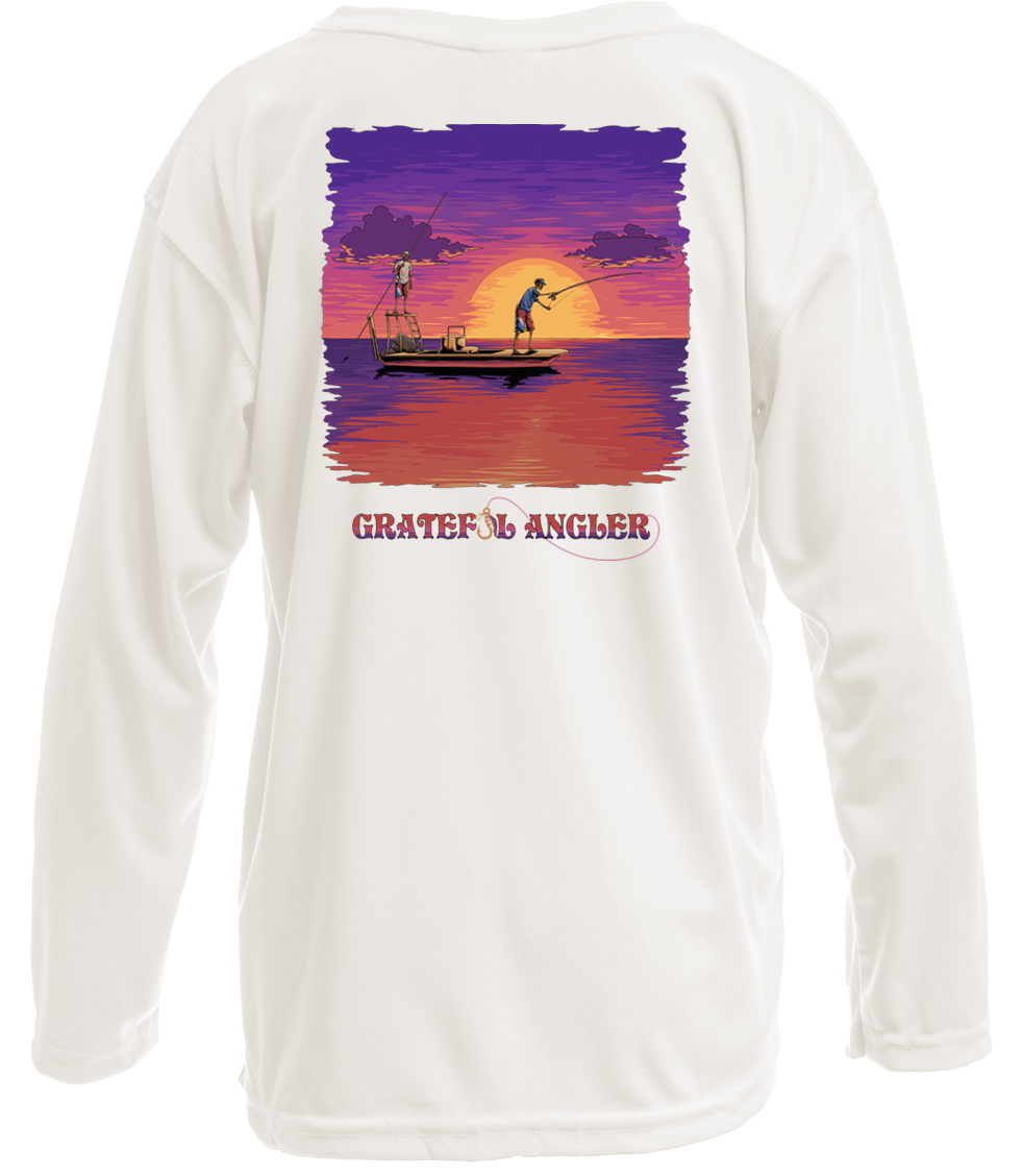 Grateful Angler Skeleton Anglers UV Shirt - Youth