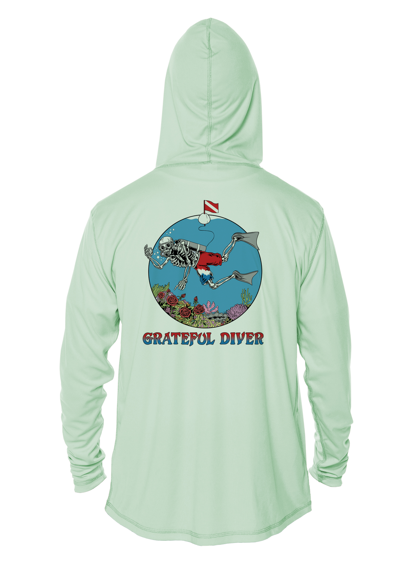 Grateful Diver Skeleton Diver UV Hoodie