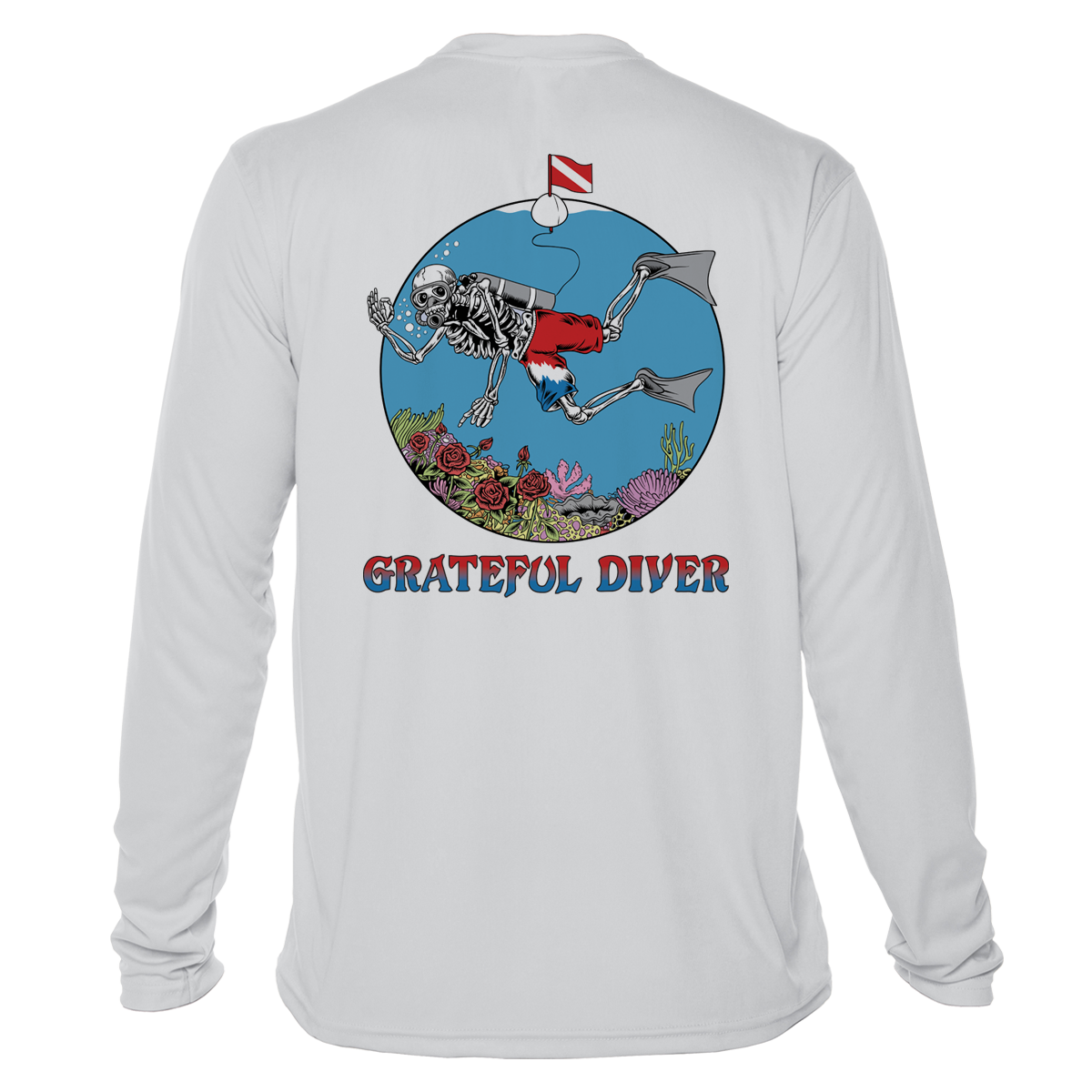 Grateful Diver Skeleton Diver UV Shirt