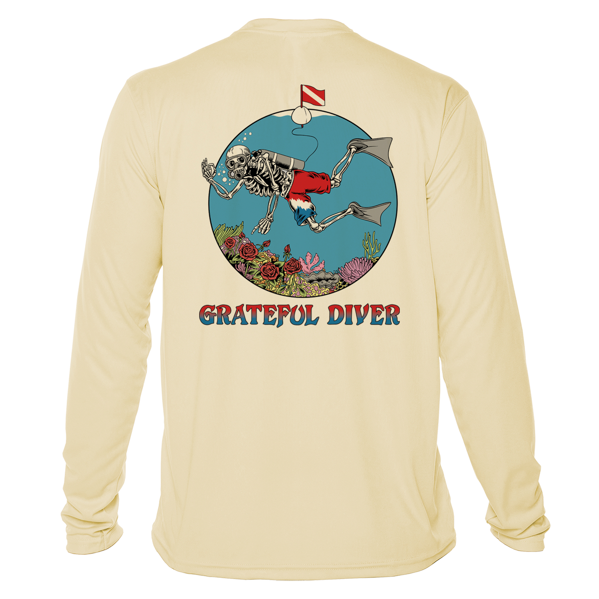 Grateful Diver Skeleton Diver UV Shirt