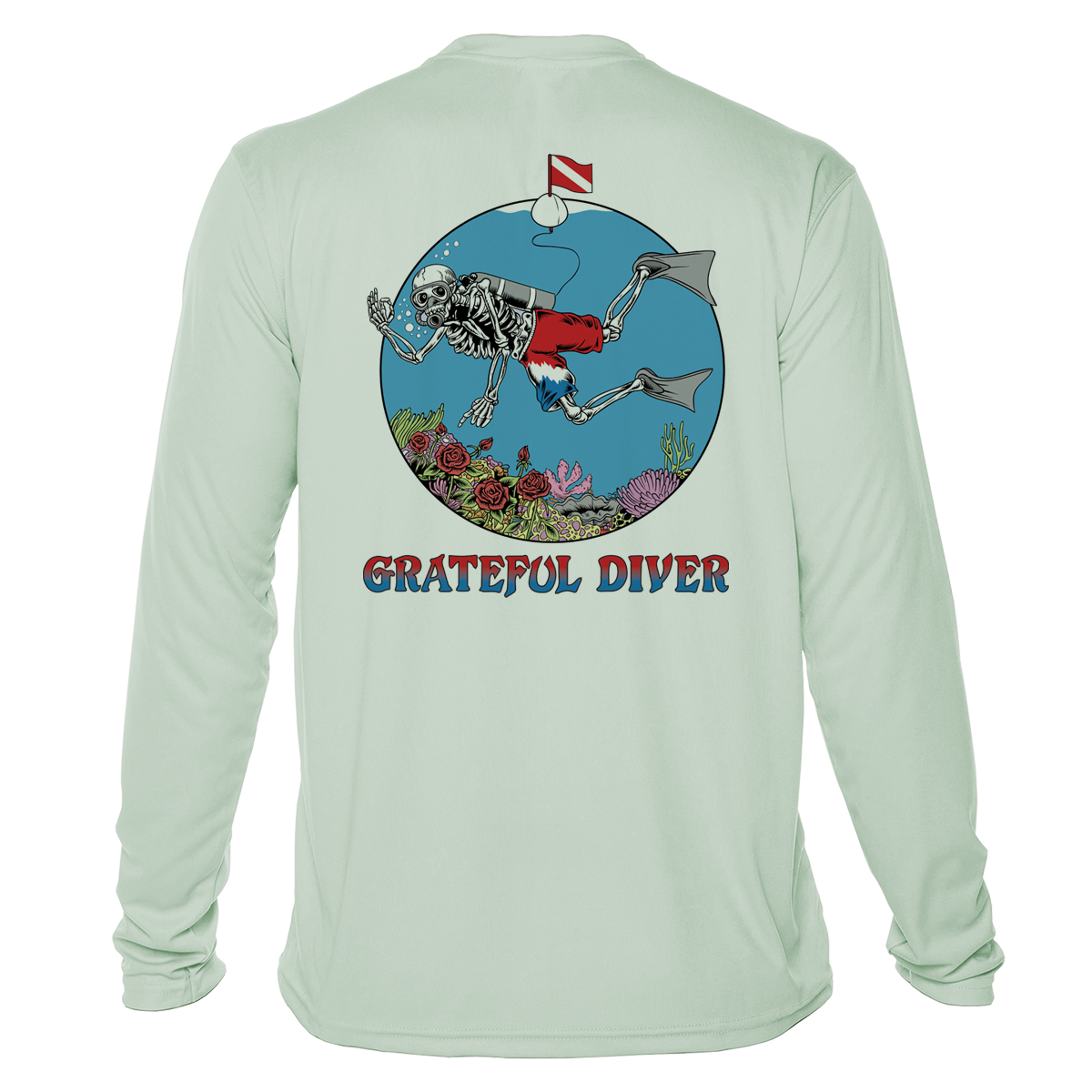Grateful Diver Skeleton Diver UV Shirt