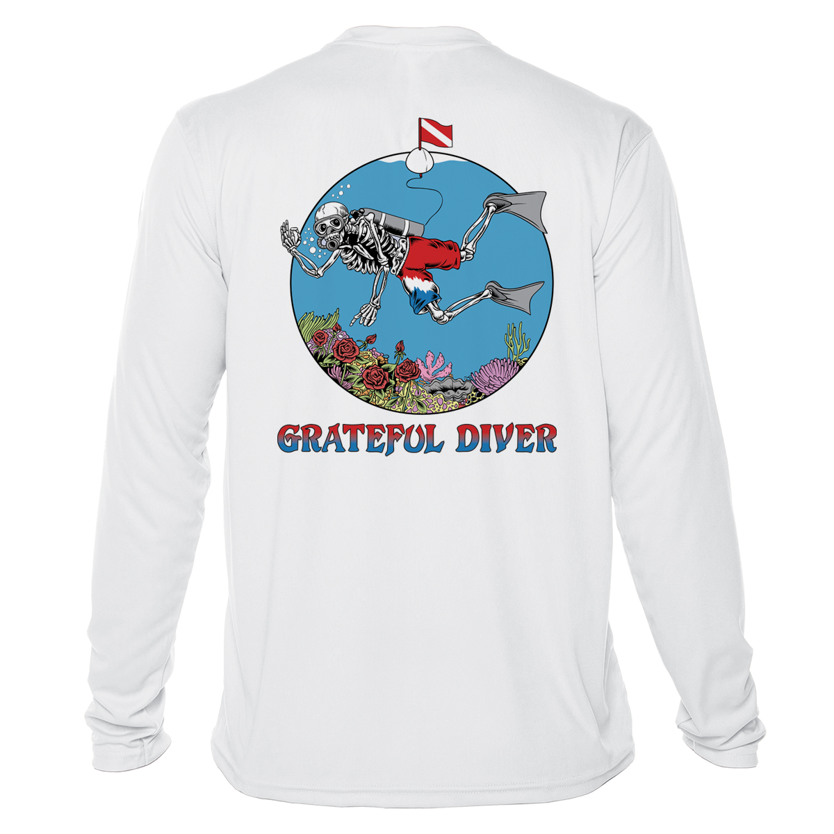 Grateful Diver Skeleton Diver UV Shirt