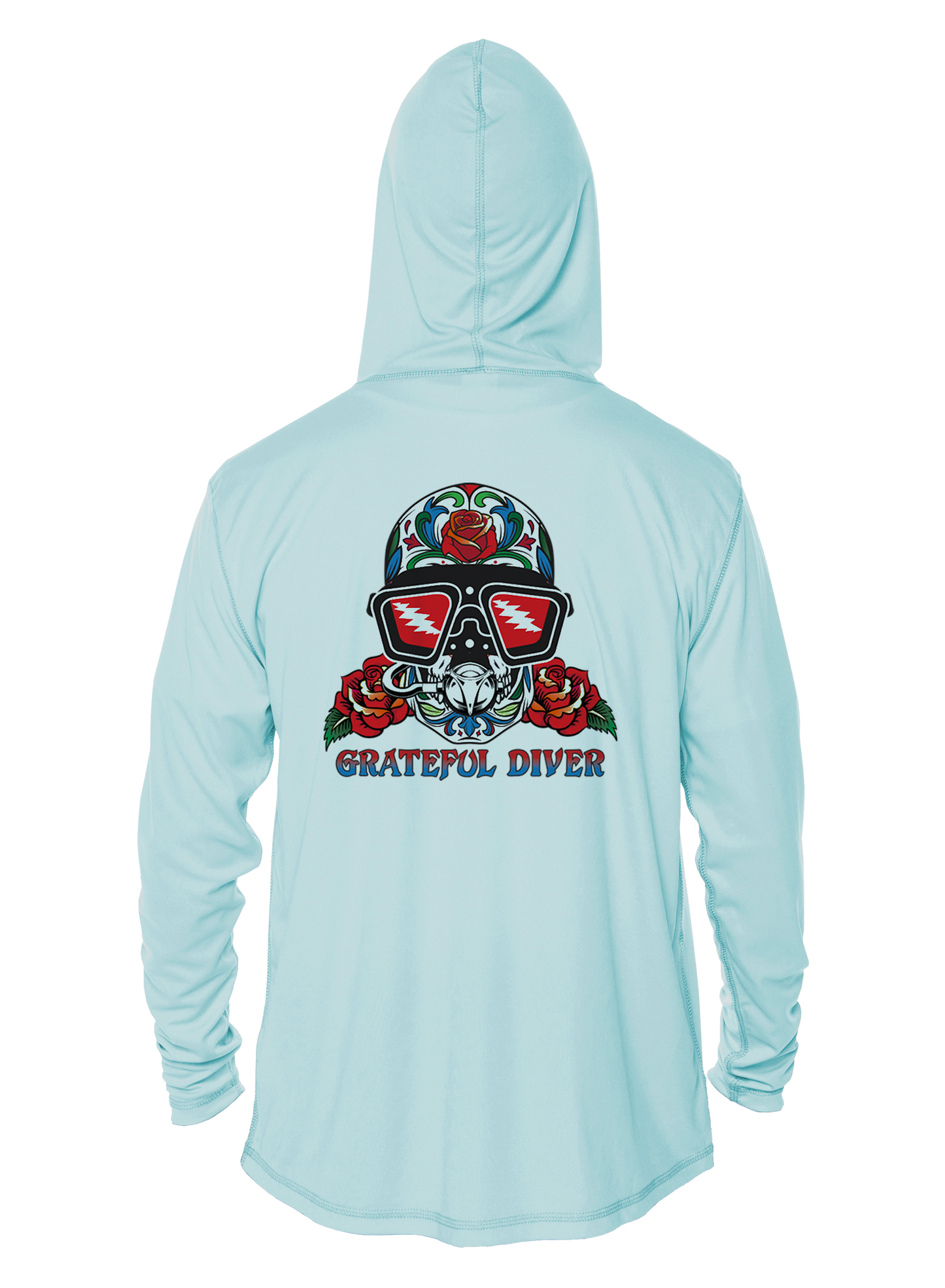 Sugar Skull UPF 50+ Performance Hoodie | Grateful Diver