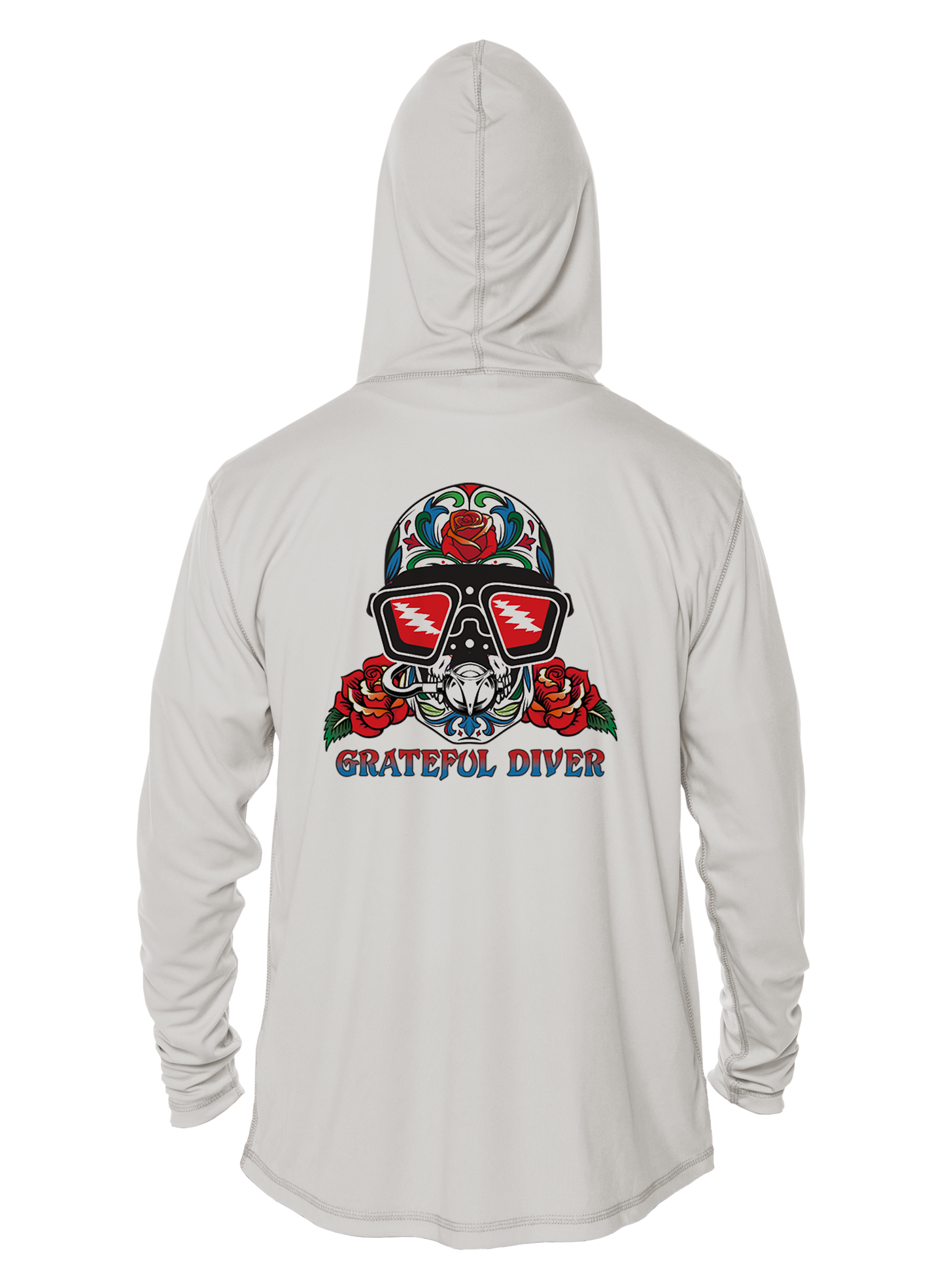 Sugar Skull UPF 50+ Performance Hoodie | Grateful Diver
