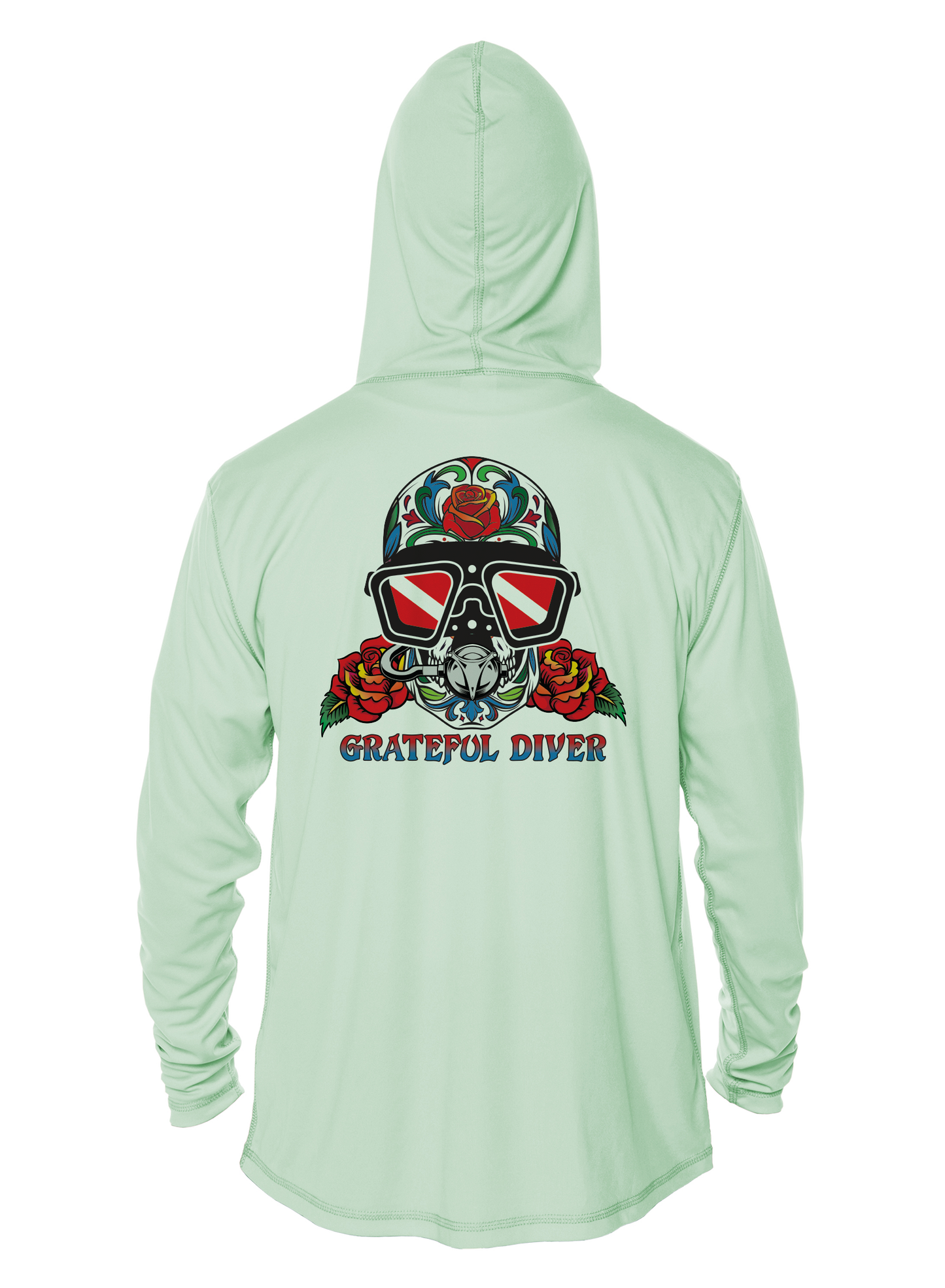 Grateful Diver Sugar Skull UV Hoodie
