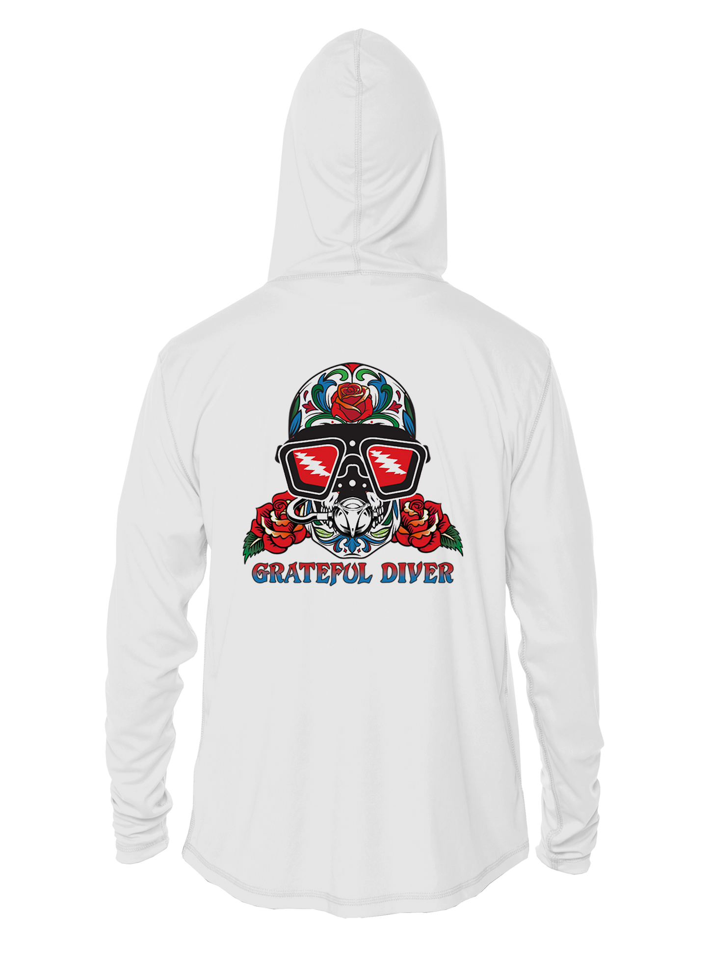 Sugar Skull UPF 50+ Performance Hoodie | Grateful Diver
