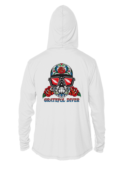 Sugar Skull UPF 50+ Performance Hoodie | Grateful Diver
