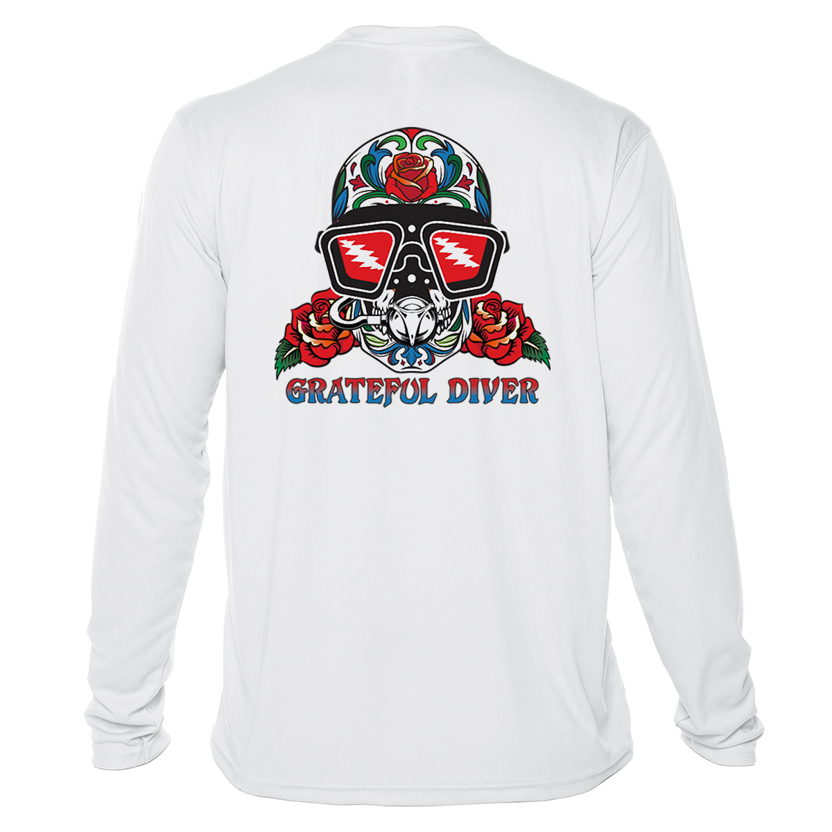 Sugar Skull UPF 50+ Long Sleeve Shirt | Grateful Diver
