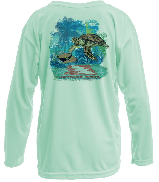 Grateful Diver Aloha Turtle UV Shirt - Youth