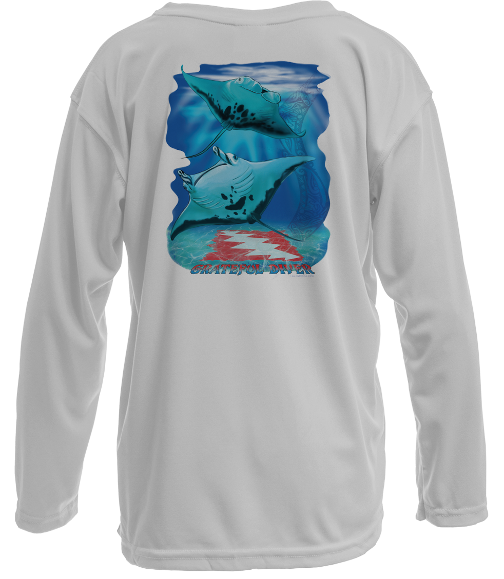 Grateful Diver Aloha Mantas UV Shirt - Youth