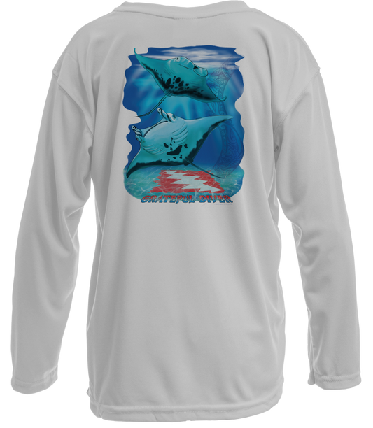 Grateful Diver Aloha Mantas UV Shirt - Youth