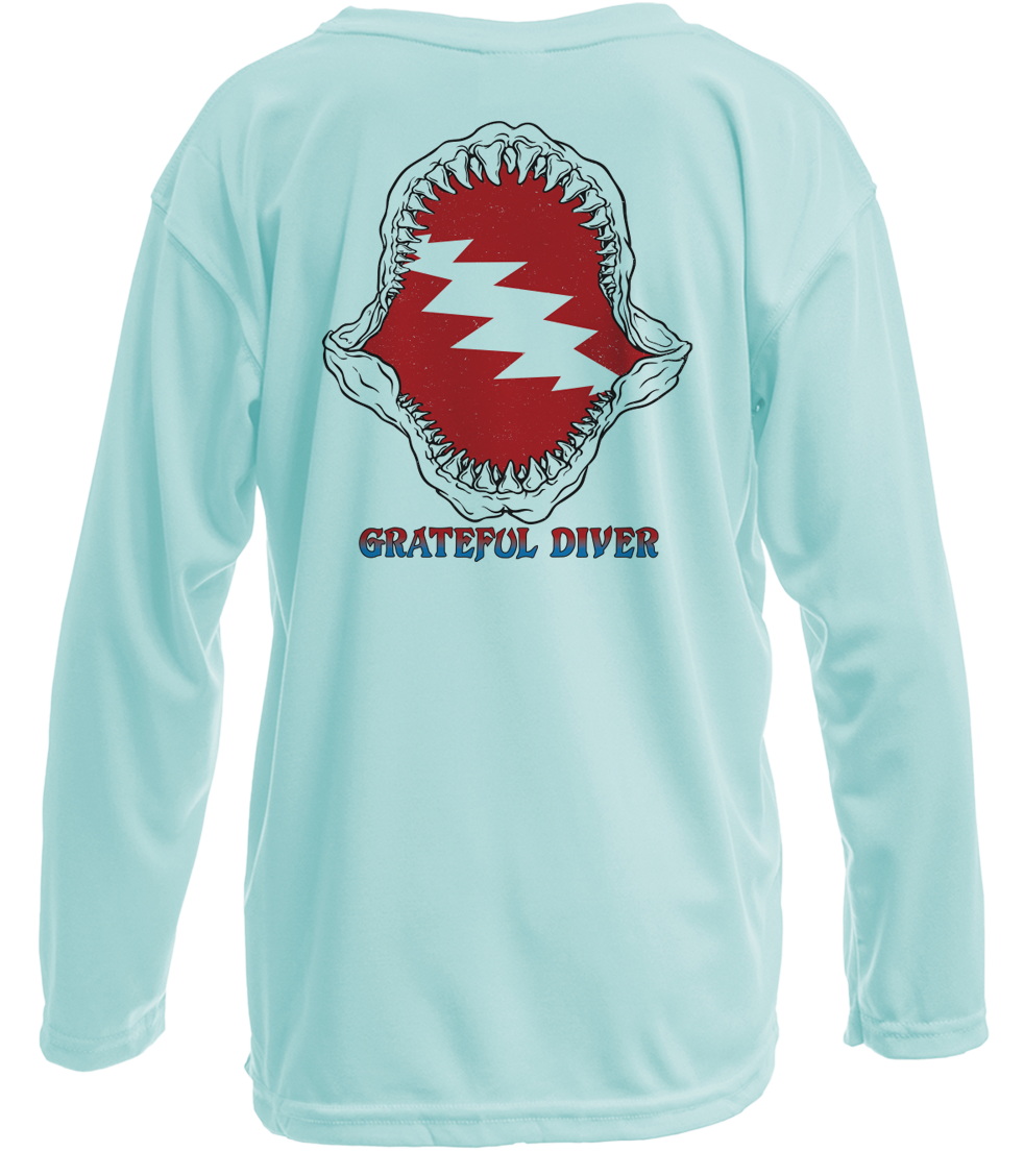 Grateful Diver Shark Lovers UV Shirt - Youth