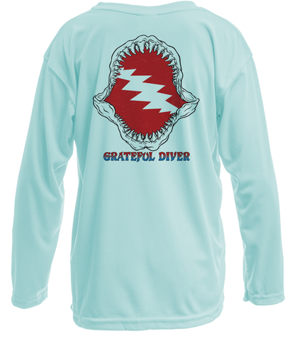 Grateful Diver Shark Lovers UV Shirt - Youth