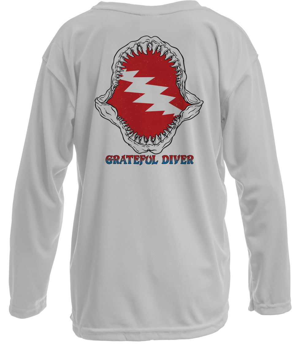 Grateful Diver Shark Lovers UV Shirt - Youth