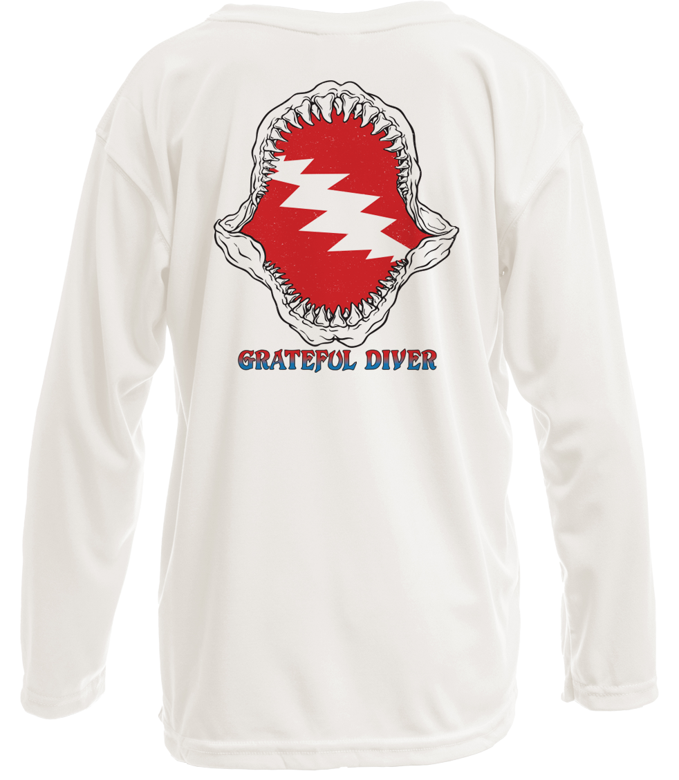 Grateful Diver Shark Lovers UV Shirt - Youth