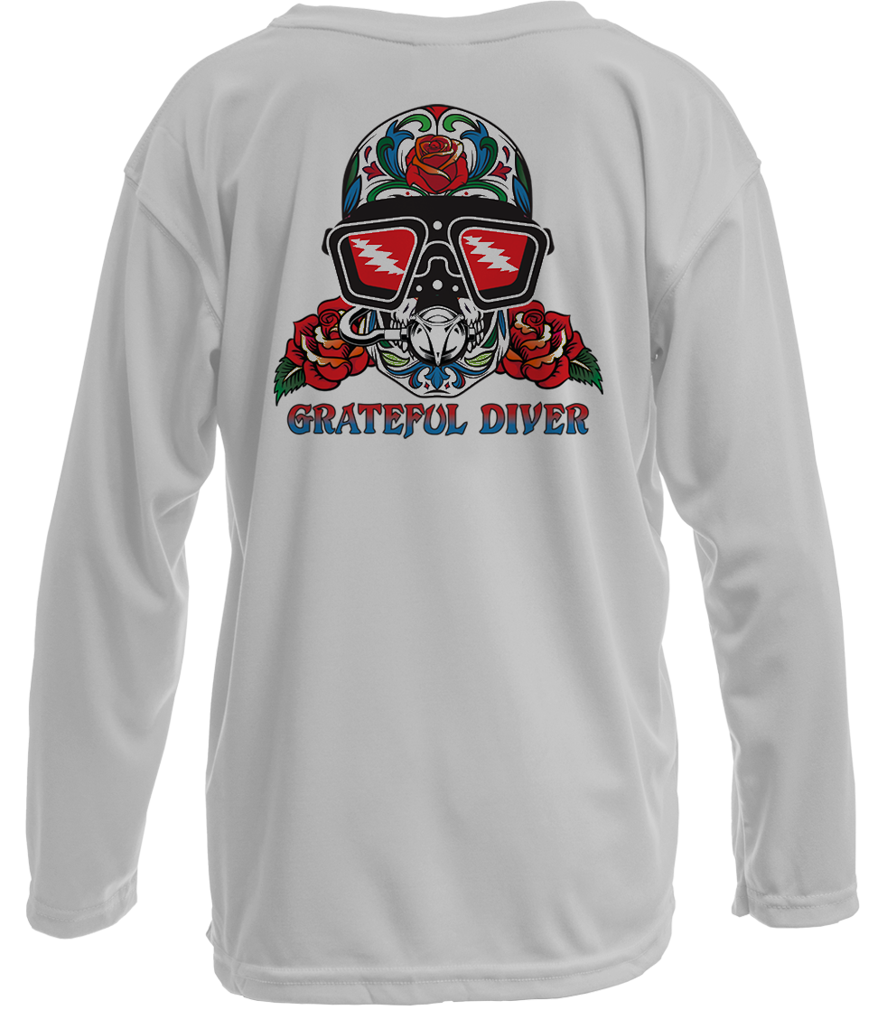 Grateful Diver Sugar Skull UV Shirt - Youth