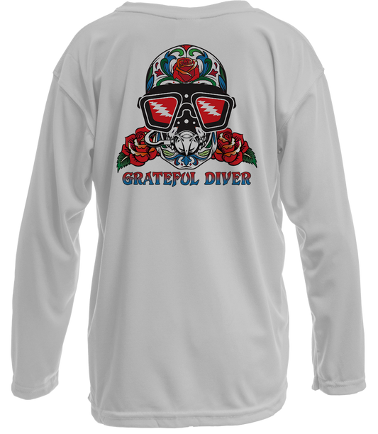 Grateful Diver Sugar Skull UV Shirt - Youth