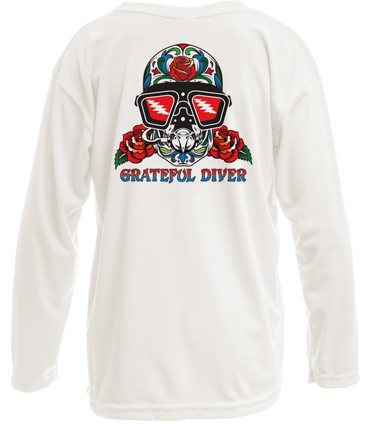 Grateful Diver Sugar Skull UV Shirt - Youth