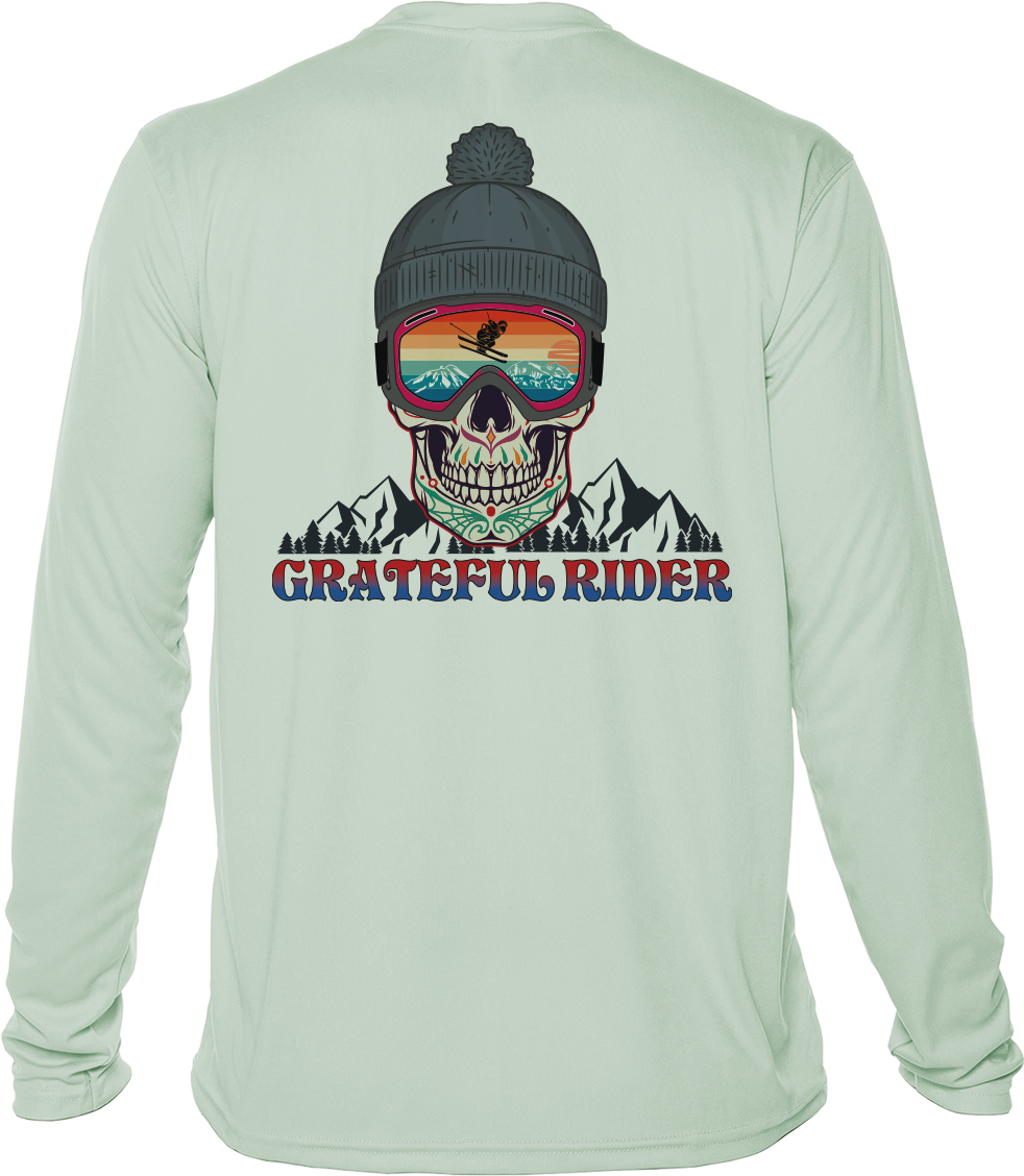Grateful Rider Sugar Skull Skier UV Shirt