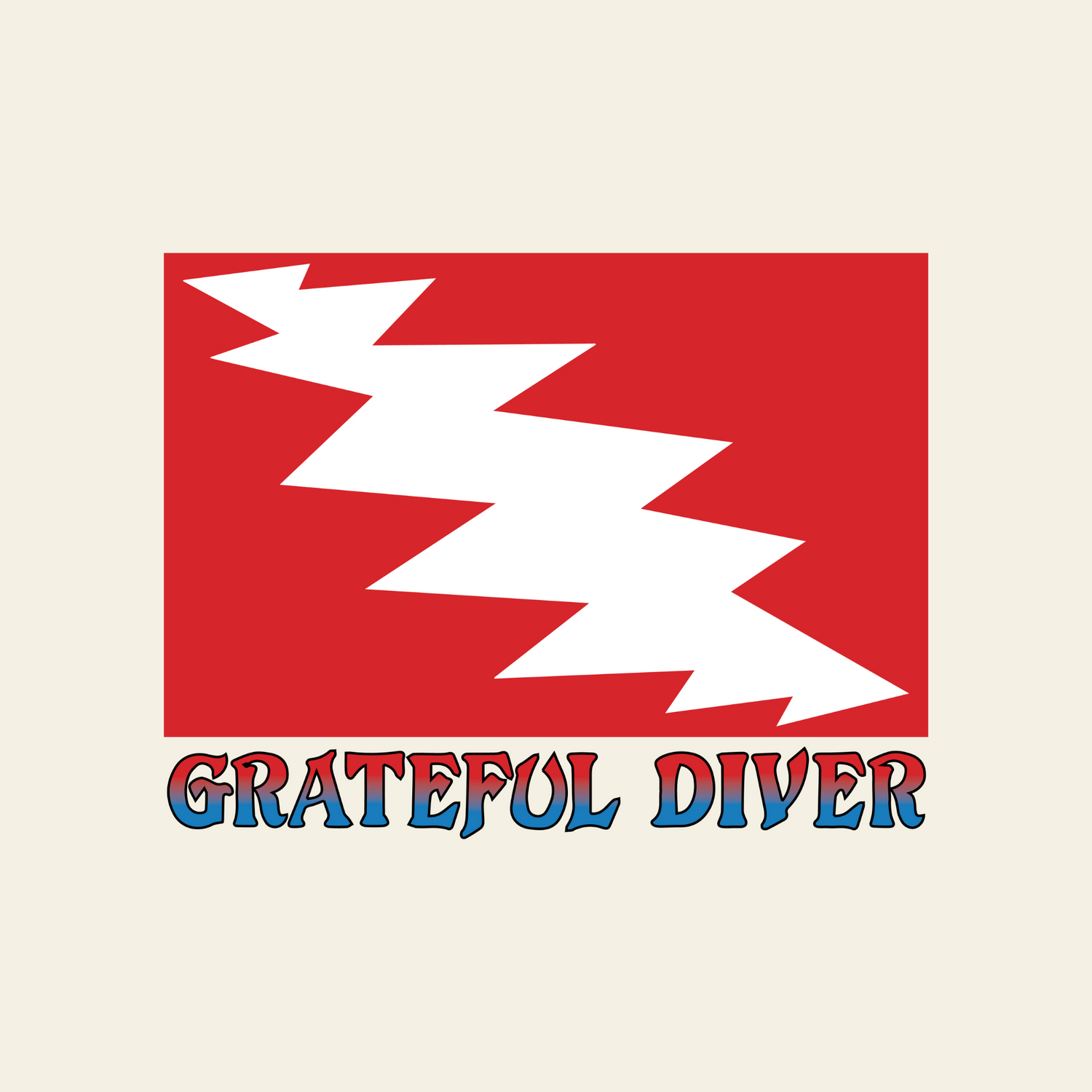 Grateful Diver dive flag logo