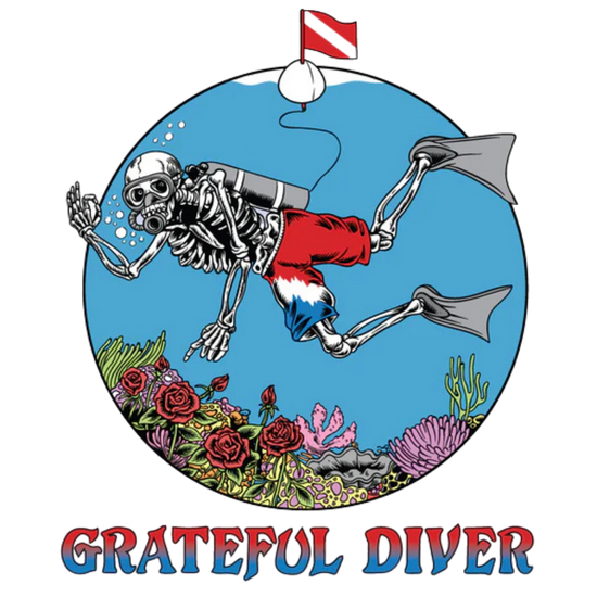 Grateful Diver Skeleton Graphic